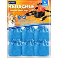 Penapis Kain VRC2 Shop Vac untuk Vakum Basah/Kering Vacmaster 1.5 hingga 3.2 Galon, 6 Pek Beg Penapi