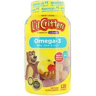 L'il Critters Omega-3 小熊糖兒童奧米加-3 , 120粒糖果