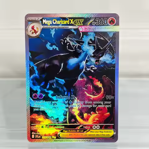 Mega Charizard X Ex 125/094 English Version Collectible Grade DIY Foil Texture Nice Condition Premiu