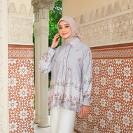 KEMEJA Marbel Floral Print Blouse / Premium Floral Print Shirt / Print Shirt / Office Shirt / Office