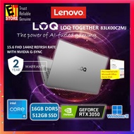Lenovo Laptop LOQ AI GAMING (I5-12450HX /8GB/512GB/RTX3050 6GB/15.6" FHD 144HZ/OFF HOME 2024/W11/BAG
