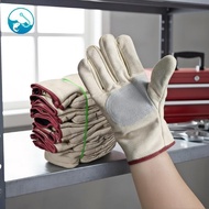 [ritonlywond] Canvas Gloves Wear-resistant Welder Maintenance Canvas Gloves Double Thiened Protectiv
