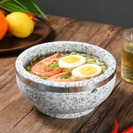 Natural stone bowl Korean bibimbap household stone bowl Korean stone pot stone bowl deep baking pan 