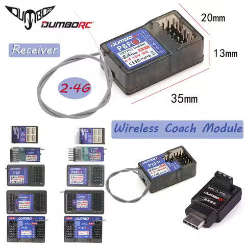 DUMBORC Receiver 4/6/10CH P10FG P6DCG P4FMG P6FP P6FG Mini Coach Module for Remote control Transmitt