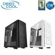 DeepCool CK560 Mid-Tower Tempered Glass PC Case (Black and White) | itw