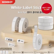 NIIMBOT D11/D110/D101/H1S White Label Stickers | Thermal Printer Compatible, Waterproof for Home