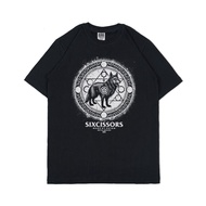 Metal t-shirt Satanic Distro t-shirt Men Women Black SIXCISSORS 666 PENTAWOLF