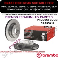 BREMBO DISC BRAKE ROTOR (REAR) FOR MERC E200 E220 E230 E240 E250 E270 E280 E300 E320 E350 E400 E500 