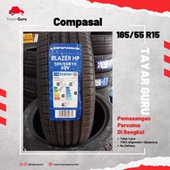 Compasal 185/55R15 Tayar Baru (Installation) 185 55 15 New Tyre Tire TayarGuru Pasang Kereta Wheel Rim Car