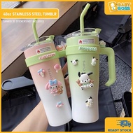 BabyBoss 40oz Stainless Steel Tumbler with Handle and Straw and Lid 1250ml Vacuum Insulated Tumblr
