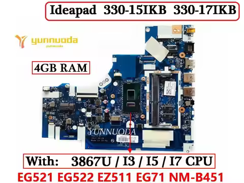 NM-B451 For Lenovo 330-15IKB 330-17IKB Laptop motherboard with I3I5I7 CPU.RAM 4g.tested 100% working