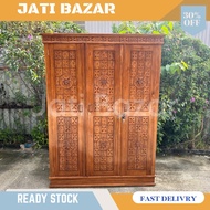 ALAMARI BAJU KAYU JATI  /Wardrobe teak wood 2 Doors /3 Doors /Almari Kayu Jati Orignal