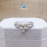 Madduckjewels 925 CZ Silver Ring/Moissanite/Lab Grown Diamond Rhodium Plated RG2003