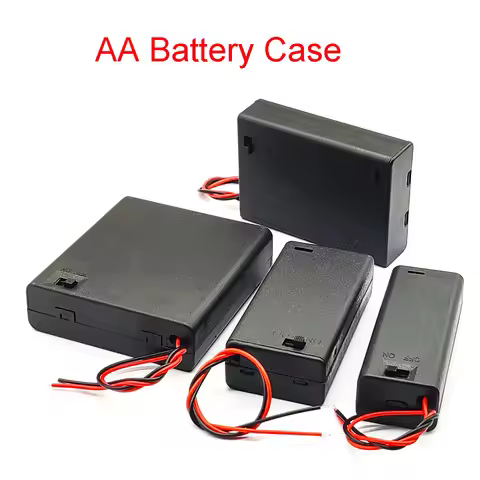 1/2/3/4 Slot AA Battery Case 1.5V/3V/4.5V/6V AA Battery Holder AA Box AA Battery Storage Case With S