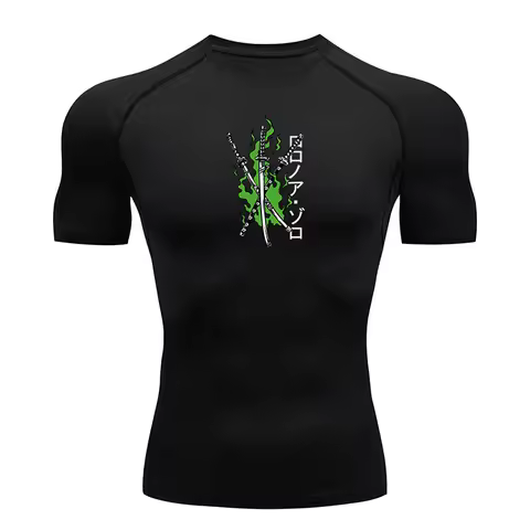 Graphic Compression Shirts for Men Athletic Quick Dry Stretch Tshirts Tops Gym Workout Running Basel