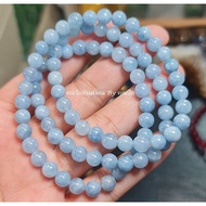 Aquamarine Stone 6 Mm Hundred To Wrist Size