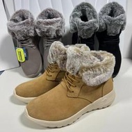 Skechers2025年新款一脚蹬雪地靴耐磨保暖高幫鞋女靴子碼數35-40