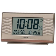 Seiko Clock wall clock, pink gold, body size: 7.8 x 13.5 x 3.8 cm, alarm clock, electric wave digital, SQ791P.