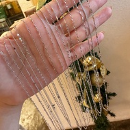 925 Sterling Silver Necklace Female Silver Chain Without Pendant 925 Clavicle Chain Bare Chain Snake