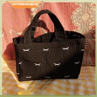 [joytownonline.sg] Cute Bow Shoulder Bag Large Capacity Diaper Bag Stroller Organizer Mommy Bag