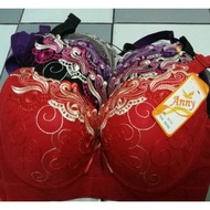 Bra Innerwear​ Anny077​ Stripe Lace​ With Frame​ 3 Ruffian​ Side Storage​ For The Plump Lady​Keep Th