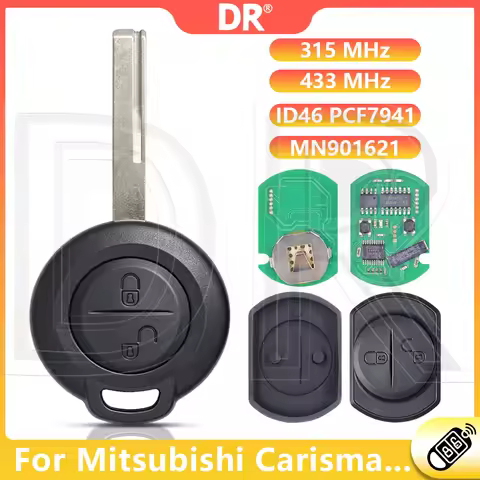 DR3 MN901621 ID46 Chip 315 433MHz Car Remote Key For Mitsubishi Cabriolet Space Star Colt C10 Lancer