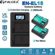 PALO Camera Battery EN-EL15 EN EL15c Camera Battery Charger For Nikon D7000 D7100 D7200 D850 D750 D7