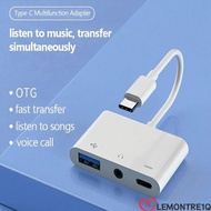 LEMONTREE Type-C to 3.5m Tablet Headphone USB Splitter Audio Converter