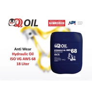 QQ OIL - AWS68 18L Hydraulic Oil ISO68 VG68 Anti Wear AWS-68  Minyak Hidraulik - 18Liter