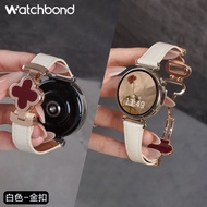 สายนาฬิกาสปอร์ตแบบแม่เหล็กหนังแท้สำหรับ Huawei GT6 WatchGT5 Watch5 pro สายนาฬิกาแบบคล้ายใบ Four-leaf