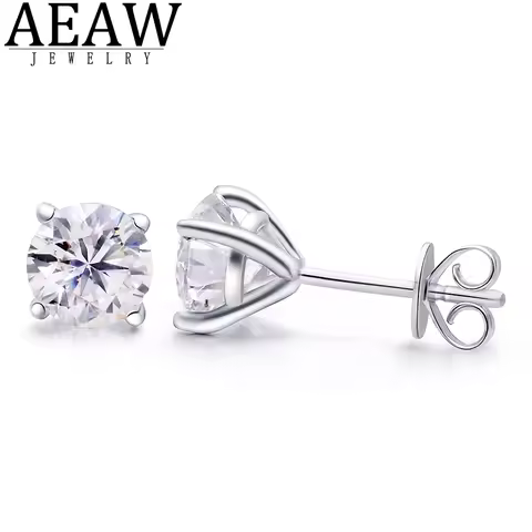 AEAW 2ctw DEF Diamond CVD HPHT Lab Grown Diamond Earring Fine Jewelry Girlfriend Valentine Gift With