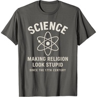 Men's cotton T-shirt Science Making Religion Look Stupid Since 17th Century T-Shirt