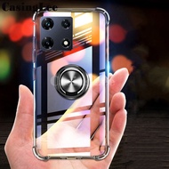 For infinix Note 30 Pro Case Soft Clear Transparent Protector Shockproof Car Adsorb Holder Ring Back Cover for infinix Note30 Pro Phone Case