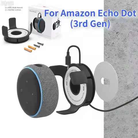 Speaker Wall Hanging Bracket Mount for Amazon Echo Dot 3rd Generation Smart Home Speaker Storage Org