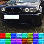 for BMW E46 2004 - 2006 projector headlight Accessories Headlight Multi-color RGB LED Angel Eyes Hal