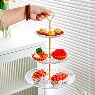 Transparent mica plastic 3-tier candy tray, candy and fruit tray, wedding decoration, engagement par