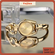 YUJINX Quartz Watch, Elegant Round Bracelet Watch, Vintage Luxury Metal Gift Bracelet Quartz Watch W
