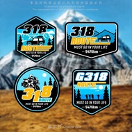 此生必驾318车贴新疆西藏拉萨自驾游川藏线摩托机车汽车反光贴纸This life must drive 318 car stickers Xinjiang Tibet Lhasa20251112