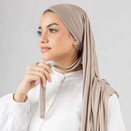 2pcs Muslim Hijab Set:1pc Jersey Hijab And 1pc Undercap Package, Perfectly Color-Coordinated, Soft A