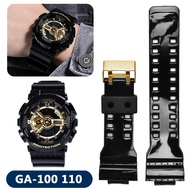 Silicone Strap for Casio G-Shock GA-100/110/140/200/400/700 800 GD-100/110/120 Men Replacement Black