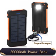 original genuine18650 Solar Power Bank Waterproof 30000mAh  Charger USB Ports External Powerbank for Xiaomi Smartphone
