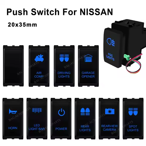 12V Car Push Button Switch Custom Laser Engraving Replacement for Nissan Navara D40 Pathfinder R51 X