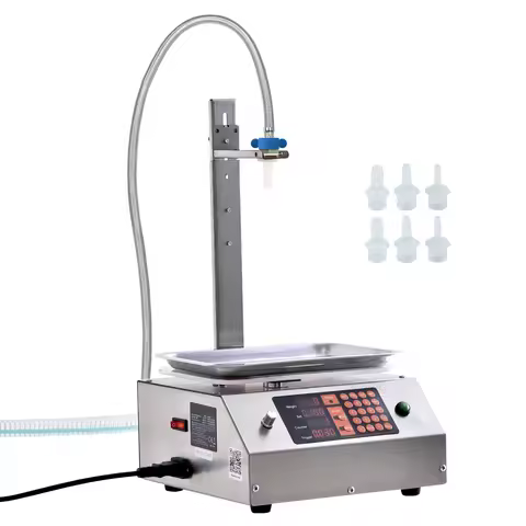 SucceBuy 30-15000g Liquid Filling Machine Automatic Bottle Water Filler with Diaphragm Pump Digital 