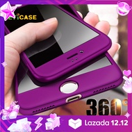 【Fast Shipping】VETICASE 3in1 360 Full PC Protective Phone Case For iPhone 13 12 Mini 12 Pro Max 7 6 6s 8 Plus SE Protective Cover 11 Pro XS MAX XR Case With Tempered Glass