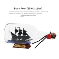 Black Pearl Pirates of The Caribbean Ship In The Glass Bottle Drifting wishing Bottle Creative Craft