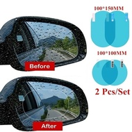 2Pcs/set Rainproof Accessories Car Mirror Window Clear Film Membrane Anti Fog Anti-glare Waterproof Sticker