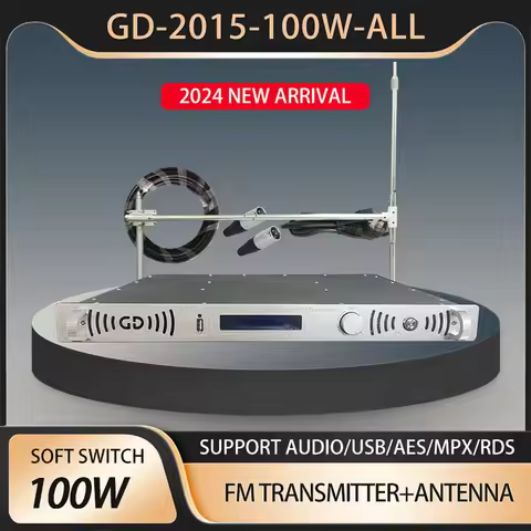 GD-2015 100 Watt FM Transmitte Radio Station 76-96MHz MPX/RDS/USB watt Stereo FM Radio Station