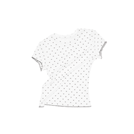 Slim Fit round Neck Short Sleeve T-Shirt Womens Style Polka Dot Cat Claw Design Casual Summer Top fr