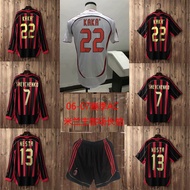 0607AC Milan Retro Jersey Kacanesta Martini Inza Gibillo Long Short Sleeve Football Jersey S7OD