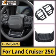Steering Wheel Decoration paster For 2024 Toyota Land Cruiser 250 1958 Prado LC250 Interior Accessor